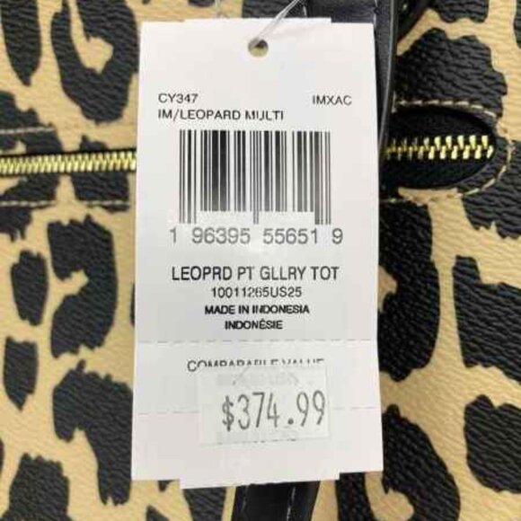 Coach Gallery Tote Bag w Leopard Print - Picture 6 of 6